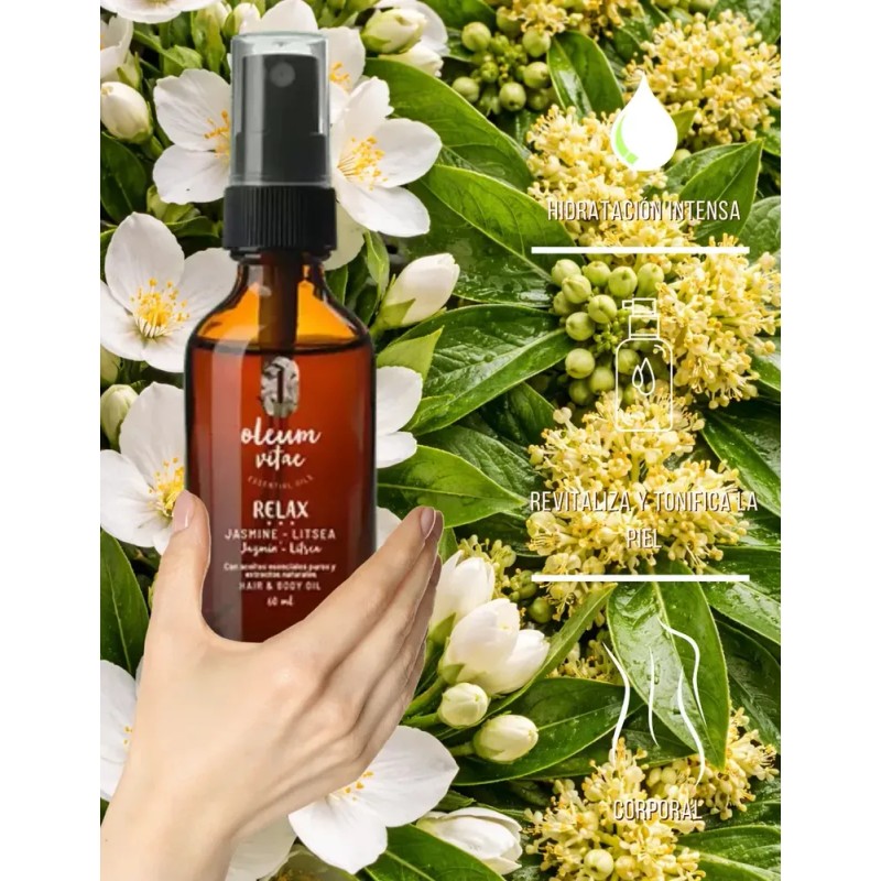 Aceite Para Cabello Cn Aceite Esencial De Jazmin Litsea 60ml