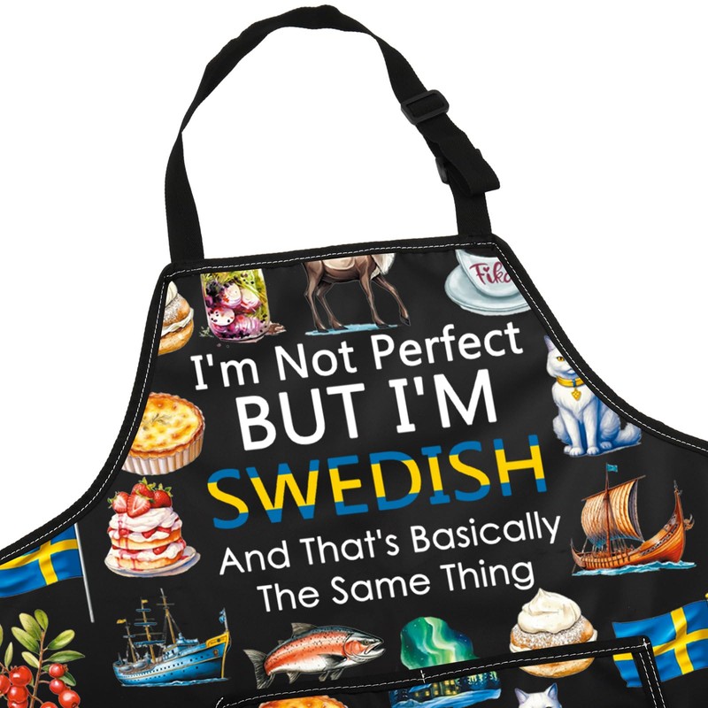 JNIAP Swedish Chef Apron Sweden Kitchen Gifts Swedish Cooking Apron