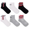 CHAPS Mens MEN SPORT SOCKS, RACING STRIPE ANKLE, Black, Fit