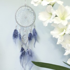 Dream Catcher Bedroom Decor,DEECAS Handmade Feather Woven Wall Hanging Boho Macrame Craft for Kids Room Teen Girls Home Decor Pruple 2pc