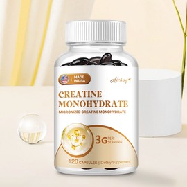 Creatine Monohydrate (Micronised) 3000mg - Supports Energy and Endurance, 3 Count, 120 Tablets / 크레아틴 모노하이드레이트(미분화) 3000mg - 에너지 및 지구력 향상 지원, 3개, 120정