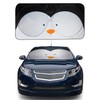 FH Group Medium Foldable Penguin Print Car Windshield Sun Shade