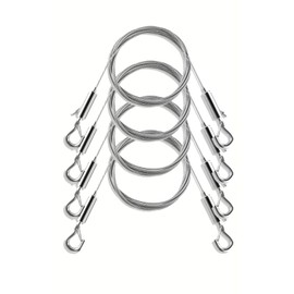 Adjustable Picture Hanging Wire, Upgrade Mirror Frame Hanging Kit, 6.6FT Heavy Duty Stainless Steel Wire Rope, Supports Up to 100lbs (Silver, 4PC-6.6FT)