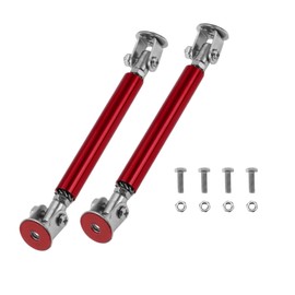 Partuto 2pcs 7.5cm/2.95in Car Splitter Support Rods Adjustable Front Rear Bumper Lip Splitter Strut Rod Tie Support Bars Aluminum Alloy Red No Drilling Holes