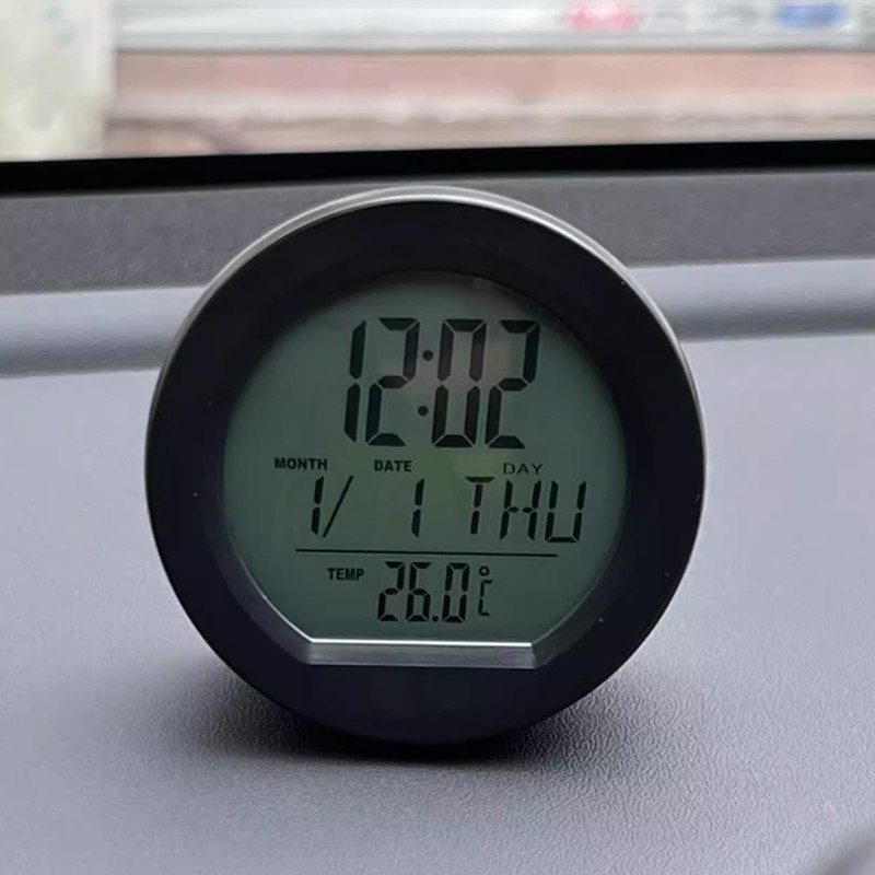 Timloon Car Dashboard Clock with Automatic Backlight at Night, Fahrenheit