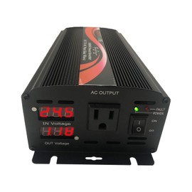 KRXNY 1000W Off Grid Pure Sine Wave Power Inverter 24V DC to 110V 120V AC 60HZ with LED Display US Socket