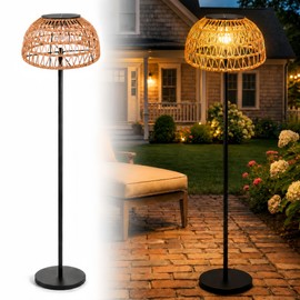 Pipigaty Solar Floor Lamp, 54'' Outdoor Floor Lamps for Patio Ambience