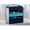 Delta Children Design and Store 6 Bin Toy Organizer, Grey/Blue