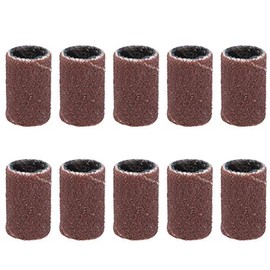 uxcell 1/4 Inch x 1/2 Inch Sanding Sleeves 180 Grits Sandpapers Band Drums 10 Pcs