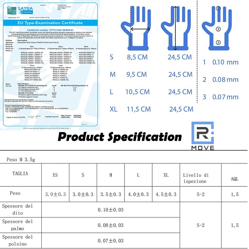 100 Einweghandschuhe Nitrilhandschuhe puderfrei, latexfrei, einmalhandschuhe handschuhe einweg handschuhe nitril