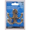 Hardware Essentials 852903 Double Clothes Hooks Antique Brass - 2