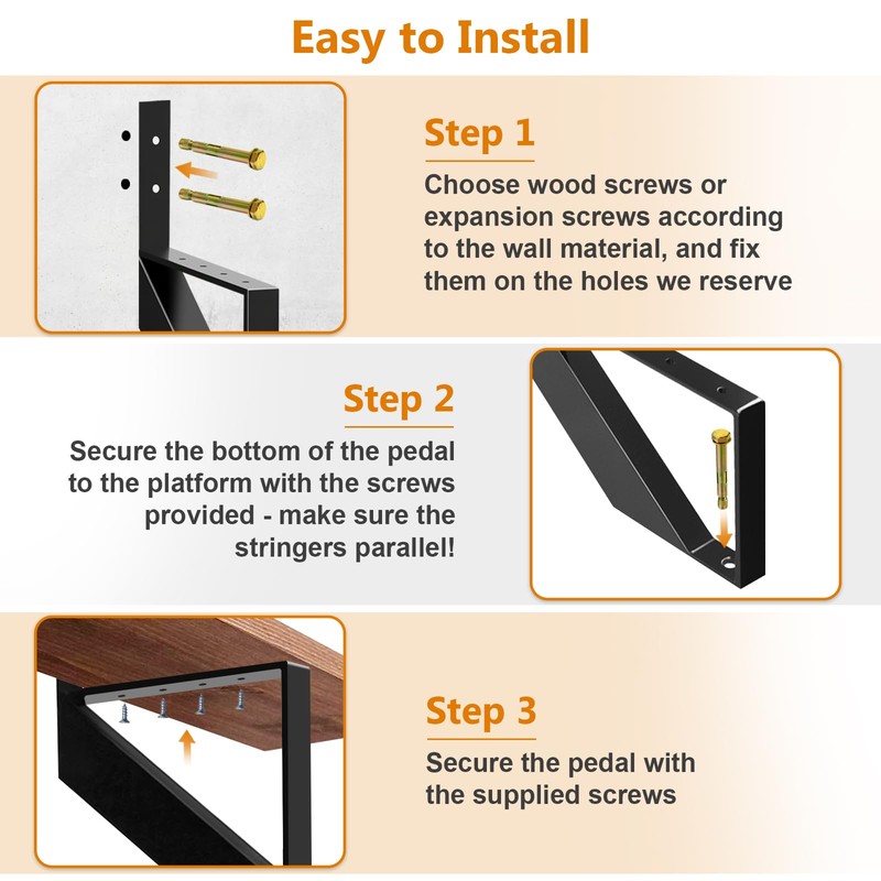 Zwinz Steel Stair Riser 5 Step 3 Pack, Metal Stair