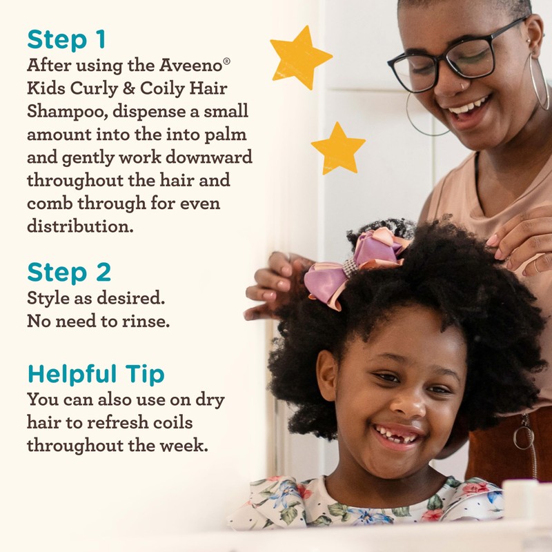 Aveeno Kids Coily Hair Leave-In Conditioner, Toddler Leave-In Conditioner for