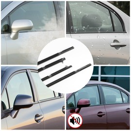 4Pcs Weatherstrip,Window Moulding Trim Seal Belt Compatible with Honda Civic Sedan 2006-2011 Replace# 72450-SNA-A01 72410-SNA-A01 72950-SNA-A01 72910-SNA-A01