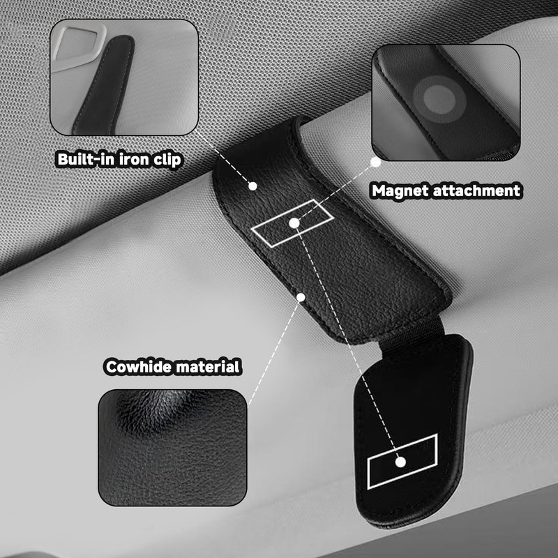 2-Piece Car Glasses Clip, Multi-Function Storage Clip, Car Sun Visor