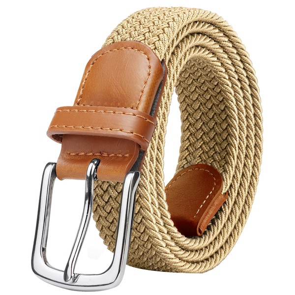 EsengNoyi Men's Mesh Belt, Casual, Large Size, Elastic Belt, Business,