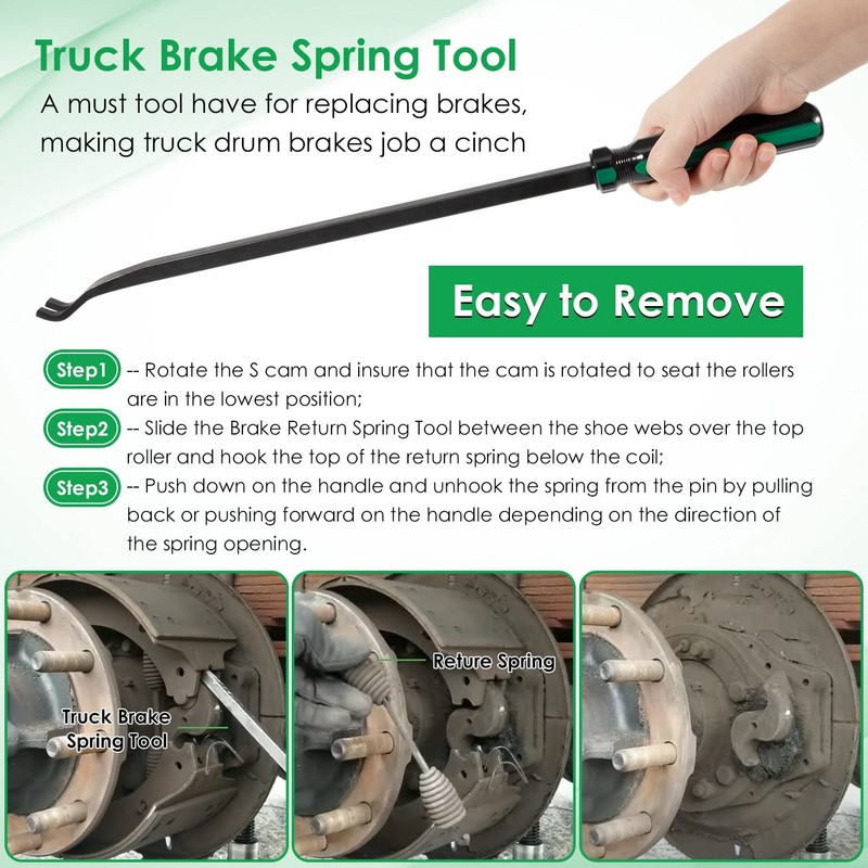 Brake Return Spring Tool for Large Trucks & Trailers with