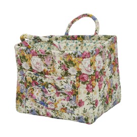 Cesta de almacenamiento de tela bohemia, cesta de lavandería de gran capacidad, 12.2 x 10.23 x 10.23 pulgadas, cesta plegable de lavandería con asas de fácil transporte (C multicolor 6, L)