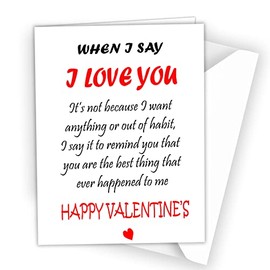 SMARTEKMEDIA Happy Valentine's Day CARD Funny Husband Girlfriend Boyfriend Wife Women Men 584, White, A5 (210 x 148 mm)