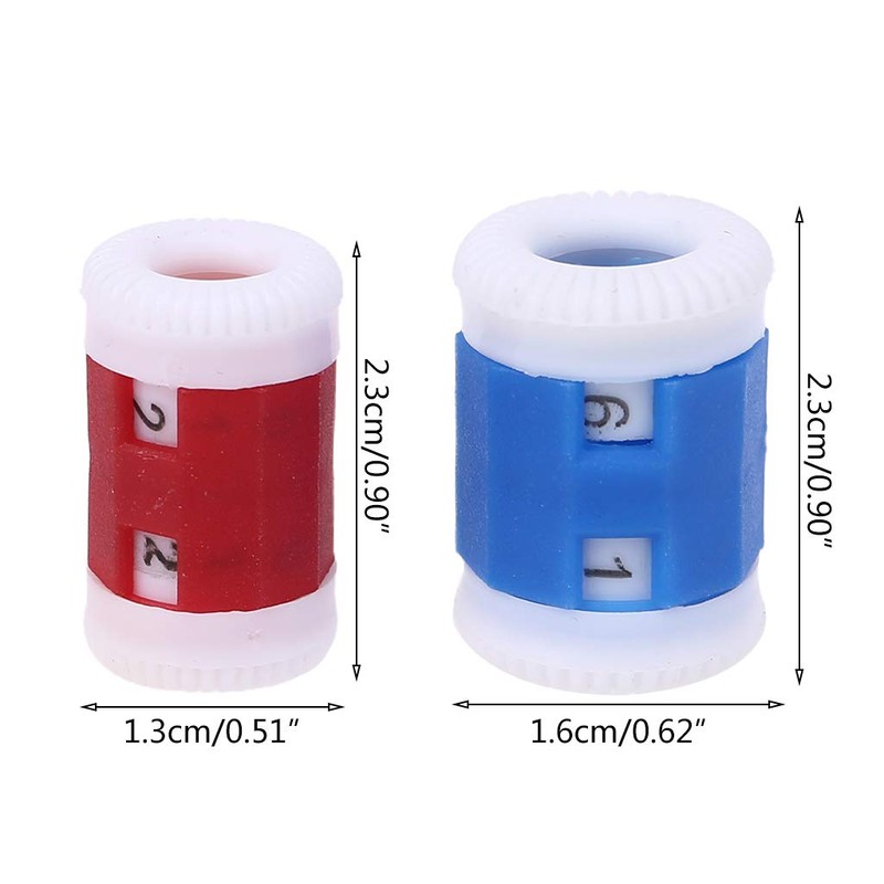 Puco 10pcs Plastic Mini Crochet Knitting Needle Row Counter Round