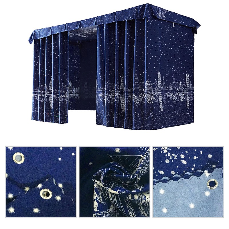 Mocarly Dorm Single Twin Bunk Bed Tents Drapes Dustproof Blackout