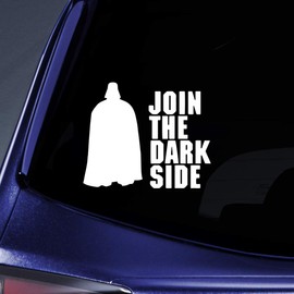 Join The Darkside Vader Sticker Decal Notebook Car Laptop 5" x 4" (White)