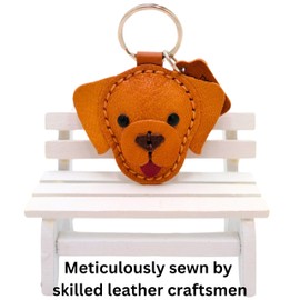 Generic Golden Retriever Keychain Gifts, Genuine Leather Keychain, Pets Lover Keychain, Dog Keyring Charm Pendant for Men Woman (Golden Retriever)