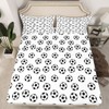 Soccer Kids Sheet Full Size,Ball Sports Games Competition Bedding Set,Girls