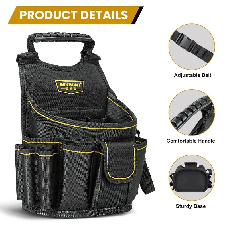 WINHUNT Tool Belt Pouch with 18 Pockets, Tool Pouch Bag