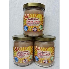 Smoke Odor Exterminator 13 oz Jar Candles Sandalwood (3)