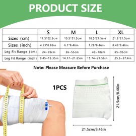 Catheter Leg Bag Holder, Washable Reusable Catheter Sleeves Urine Leg Bag Holder, Elastic Fabric Urinary Drainage Bag Stay in Place Catheter Stabilization Device (XL, Leg Circumference 65-95cm)
