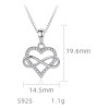 Collar Corazón Cadena De Plata 925 Caja De Regalo De