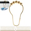 Shower Curtain Rings, 24 Pack, in Gold-Colour, Inner Diameter 2.7