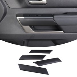 Aunginsy Car Inner Door Panel Strip Trim Cover Compatible with Toyota Tundra 2022 /Sequoia 2023 Car Front Rear Door Handle Panel Protection Cover Decorative Sticker Molding Accessories(Without Hole)