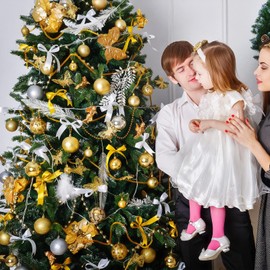 BLAZOR Christmas Baubles, 36Pcs 4CM Christmas Tree Baubles - Shatterproof Christmas Tree Decorations,Large Xmas Hanging Ball for Holiday Wedding Party Ornaments