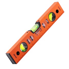 DOWELL 12 Inch Magnetic Spirit Level with Metric Scale, 3 Different Bubbles-45°/90°/180°HY030660