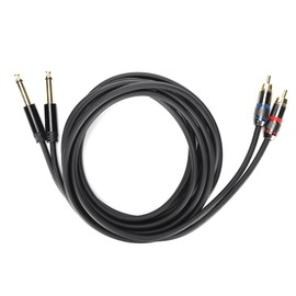 JORINDO Dual 6.35mm Male to Double RCA Male Cable Audio Distributor Connection CableJD6094‑3m / 118.1in