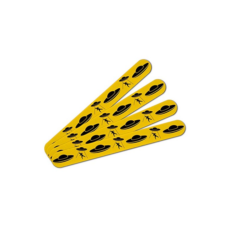 Alien Abduction Hazard Warning Sign Double-Sided Nail File Emery Board