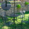 Lyreh 2pcs Patio Table Umbrella Hole Rings & 2pcs Covers,