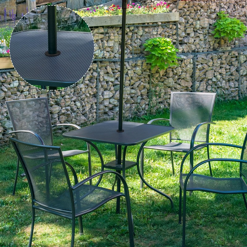 Lyreh 2pcs Patio Table Umbrella Hole Rings & 2pcs Covers,
