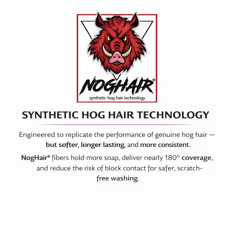 Hi-Tech NogHair Wash Brush – 14" Multi-Level Car Wash Brush