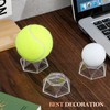 Briwooody 6 Pcs Acrylic Hexagon Display Stand Holder Baseball Holders