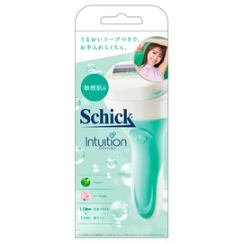 Schick Intuition Sensitive Skin Holder (With Blade + 1 Replacement Blade) Razor Female Green