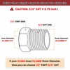 Kozelo 1pc 3/4" Female Right to 1/2" Female NPT Solid