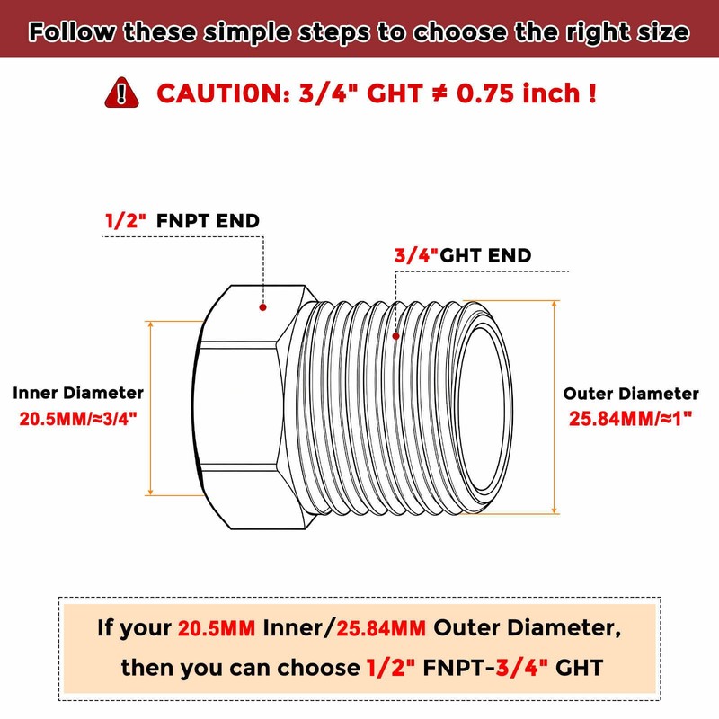 Kozelo 1pc 3/4" Female Right to 1/2" Female NPT Solid