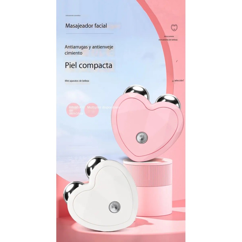 Microcorriente Lifting Antiarrugas Y Adelgazamiento Y Gel Rosa
