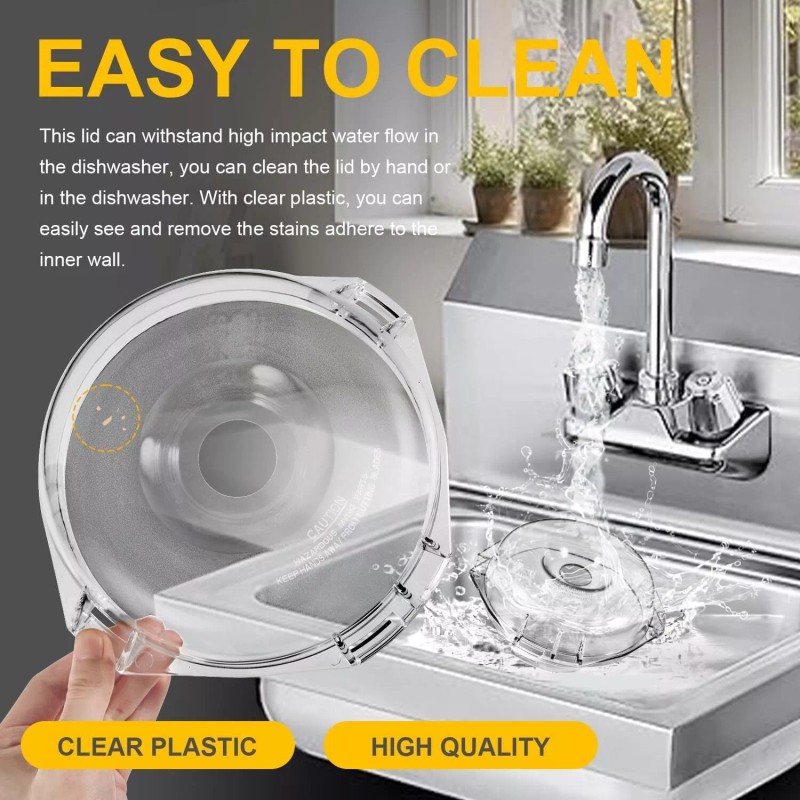 For Robot Coupe 106458S Cutter Bowl Lid for Robot Coupe