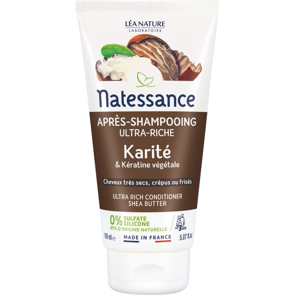 Natessance Ultra-nourishing Shea Butter & Keratin Conditioner, 200 ml