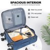 KROSER Softside Expandable Carry On Luggage with Spinner Wheels &