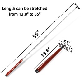 Covzoe Telescopic Snooker Cue Stick Bridge with Removable Head Wood Handle